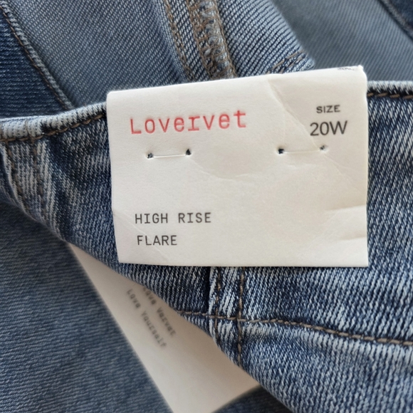 Vervet 'Lovervet' Women's High Rise Jeans Size 20W Ava Lane Boutique Exclusive - Picture 10 of 11